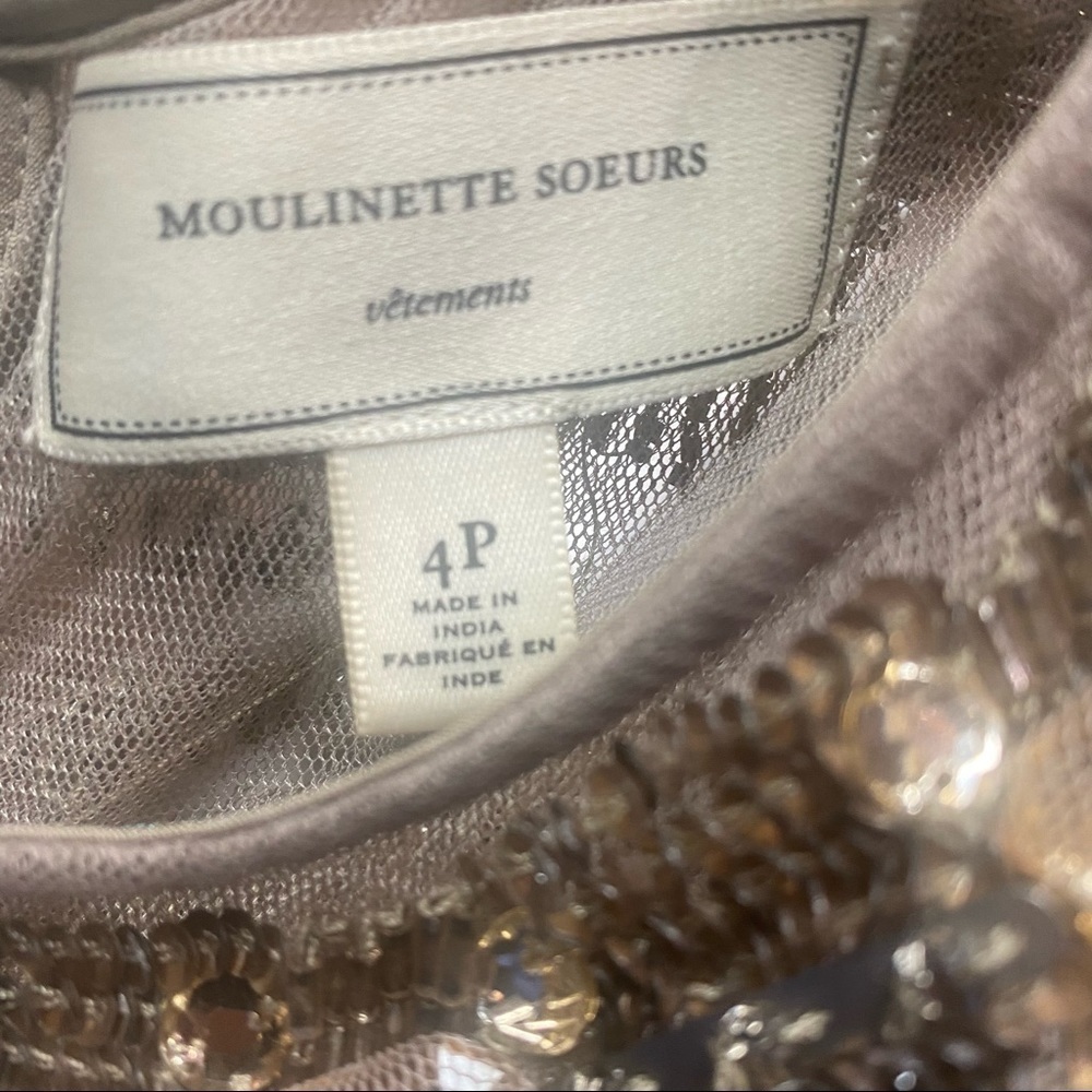 MOULINETTE Soeurs Anthropologie dress Taupe - Picture 7 of 12